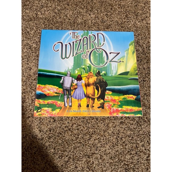 2001‎ The Wizard of OZ Turner Movie 16 Month Wall Calendar SEALED - Picture 1 of 2
